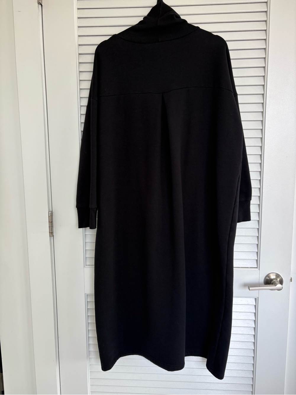 Monki Black Oversized Turtleneck Sweatshirt Midi Dress Size M